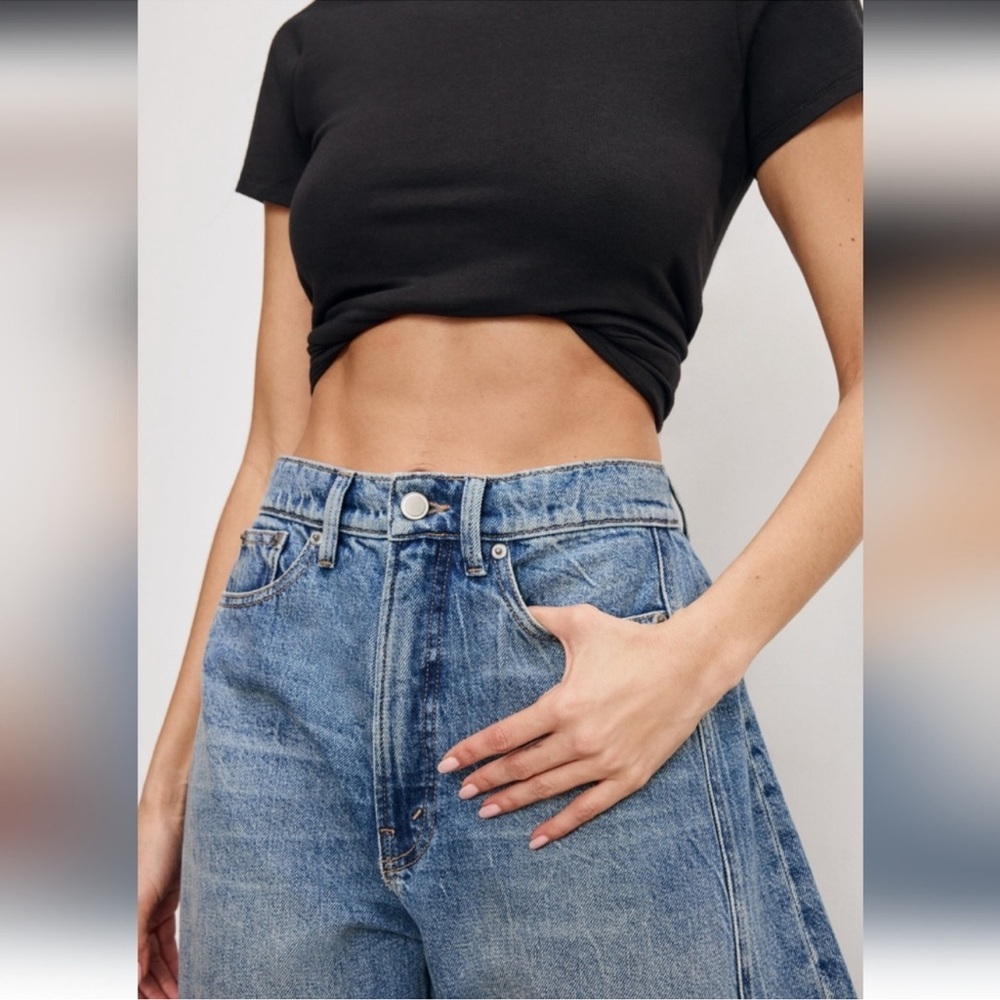NWT Good American Good Extreme Barrel Jeans sz 6/28 Wide Leg High Rise Baggy - Picture 2 of 16